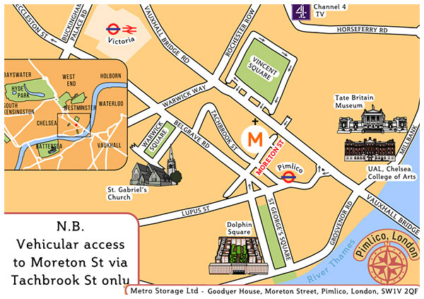 Metro Storage Moreton St Map