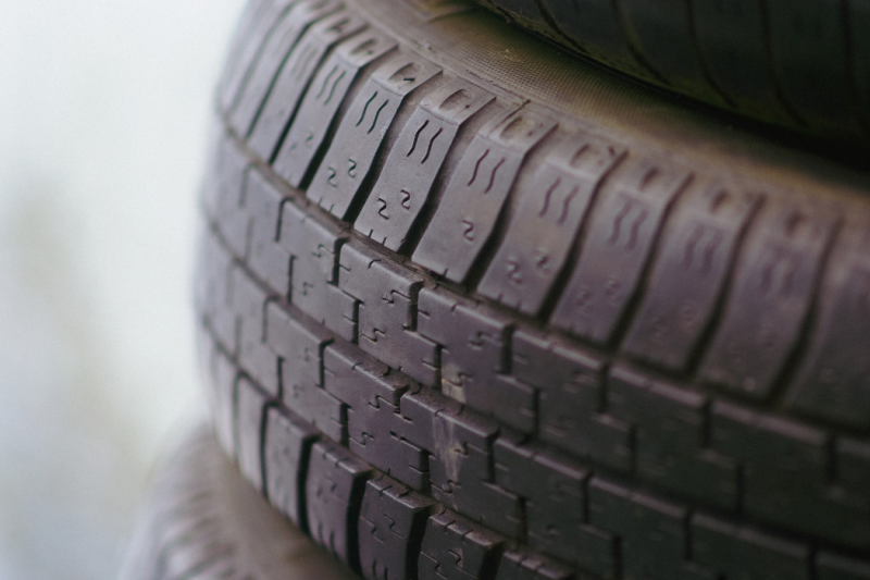 a closeup of a car tyre